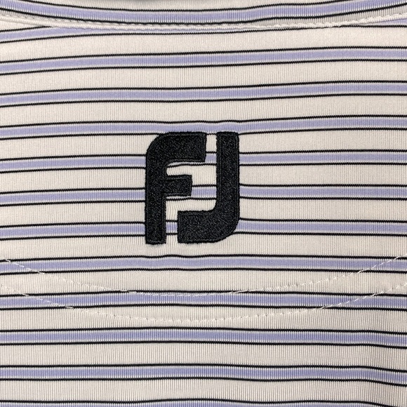 FootJoy Men's Purple Striped Polo Shirt size medium - Picture 7 of 8